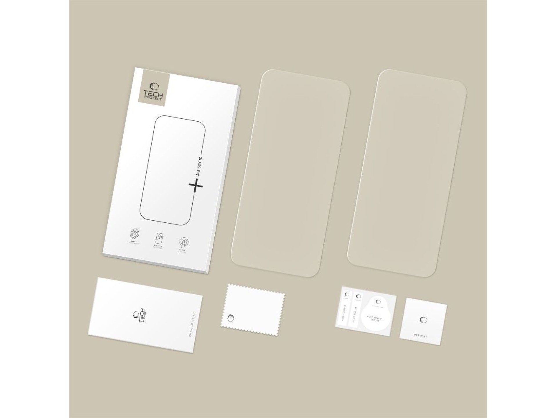 Tech-Protect Glass Fit+ - Pacote com 2 películas de vidro temperado para OnePlus 15
