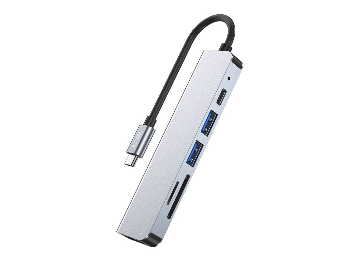 HUB Tech-Protect V4 6in1 USB-C - USB-A 3.0 / USB-A 2.0 / USB-C / HDMI / micro SD / TF / SD card read