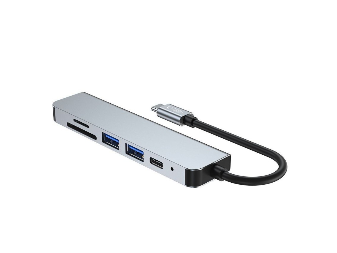 HUB Tech-Protect V4 6in1 USB-C - USB-A 3.0 / USB-A 2.0 / USB-C / HDMI / micro SD / TF / SD card read