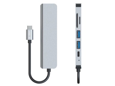 HUB Tech-Protect V4 6in1 USB-C - USB-A 3.0 / USB-A 2.0 / USB-C / HDMI / micro SD / TF / SD card read