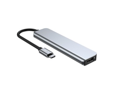 HUB Tech-Protect V4 6in1 USB-C - USB-A 3.0 / USB-A 2.0 / USB-C / HDMI / micro SD / TF / SD card read