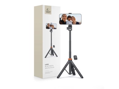 Tech-Protect L03S Bluetooth selfie stick with remote control, tripod up to 148cm and head 180 - blac Tech-Protect L03S Bluetooth selfie stick with remote control, tripod up to 148cm and head 180 - blac