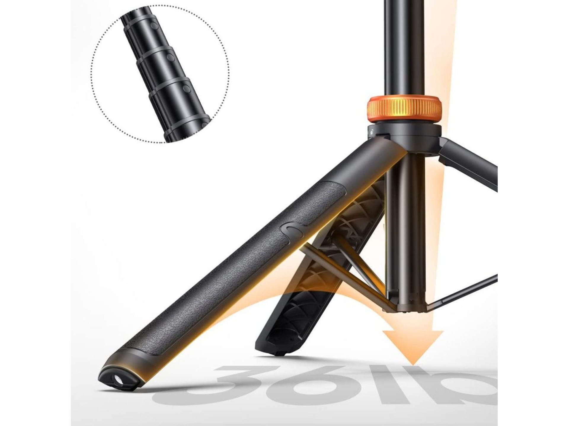 Tech-Protect L03S Bluetooth selfie stick with remote control, tripod up to 148cm and head 180 - blac