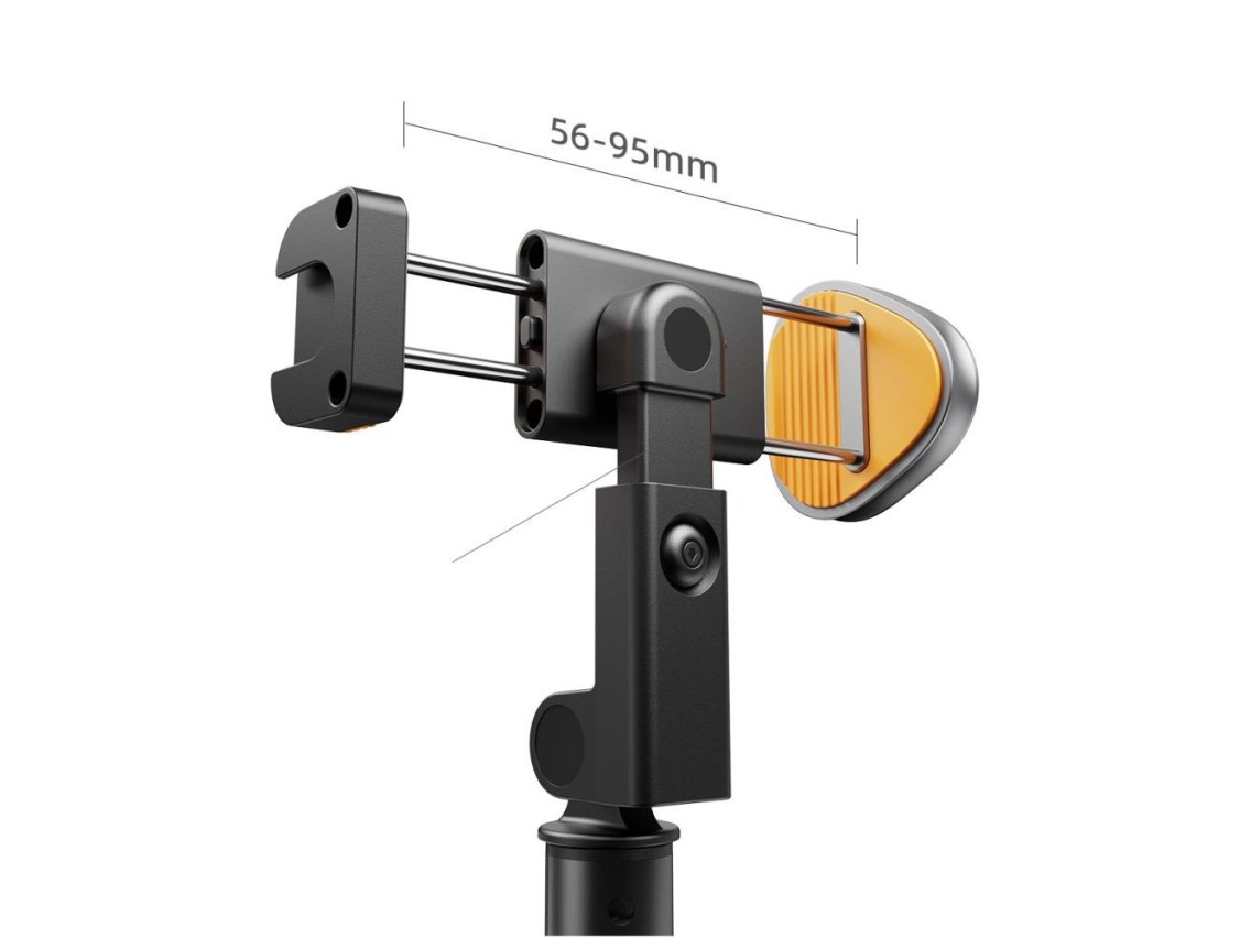 Bastão de selfie Tech-Protect L08S com Bluetooth, controle remoto e tripé de até 141 cm - Preto