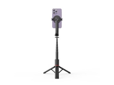 Bast�o de selfie Bluetooth Tech-Protect L04S com trip�, alcance de at� 95 cm e rota��o de 360� - Pre