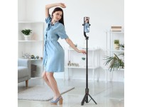 Bastão de selfie Bluetooth Tech-Protect L04S com tripé, alcance de até 95 cm e rotação de 360° - Pre Bastão de selfie Bluetooth Tech-Protect L04S com tripé, alcance de até 95 cm e rotação de 360° - Pre