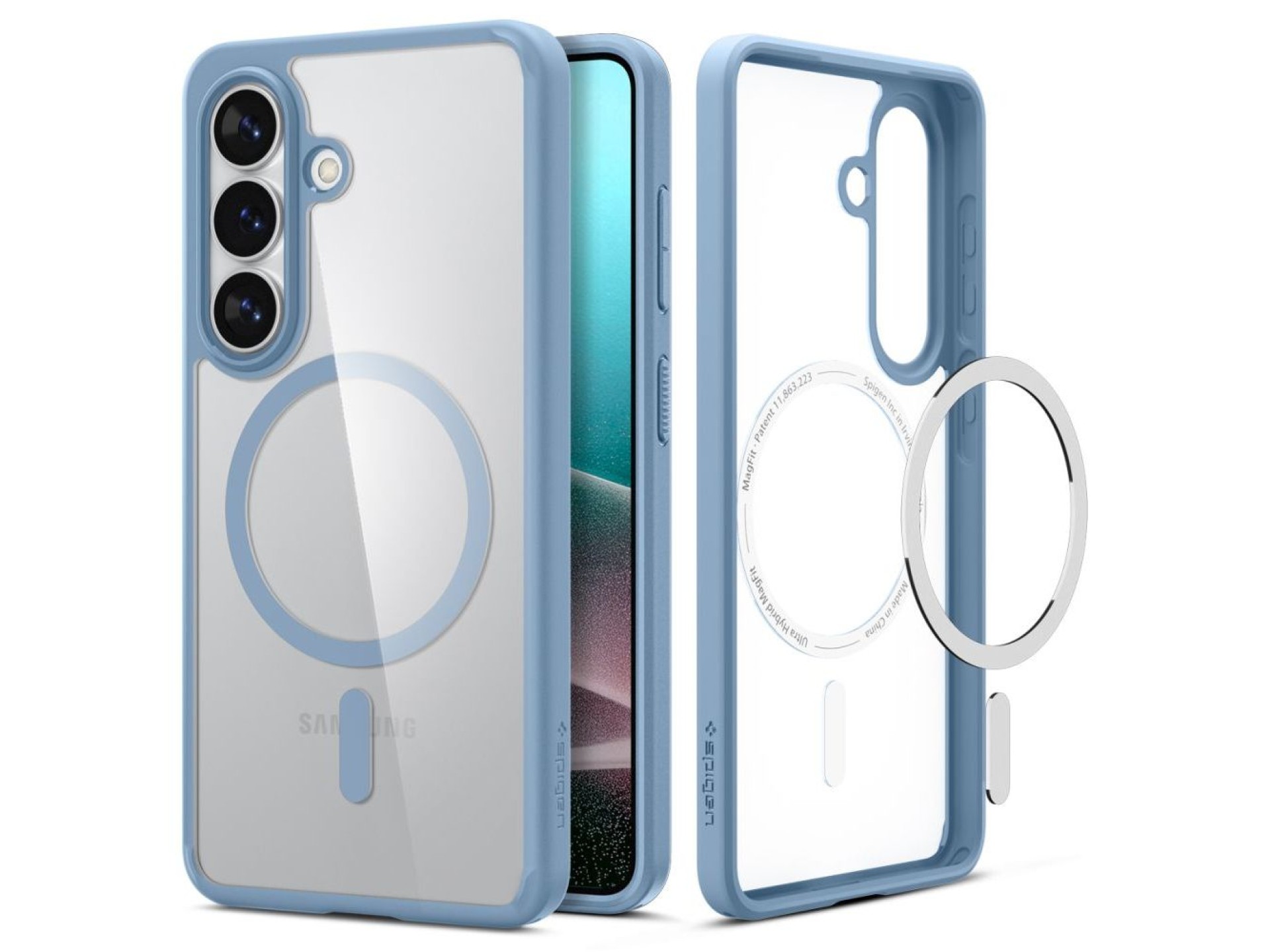 Funda Spigen Ultra Hybrid MagSafe para Samsung Galaxy S26+ - Azul transparente