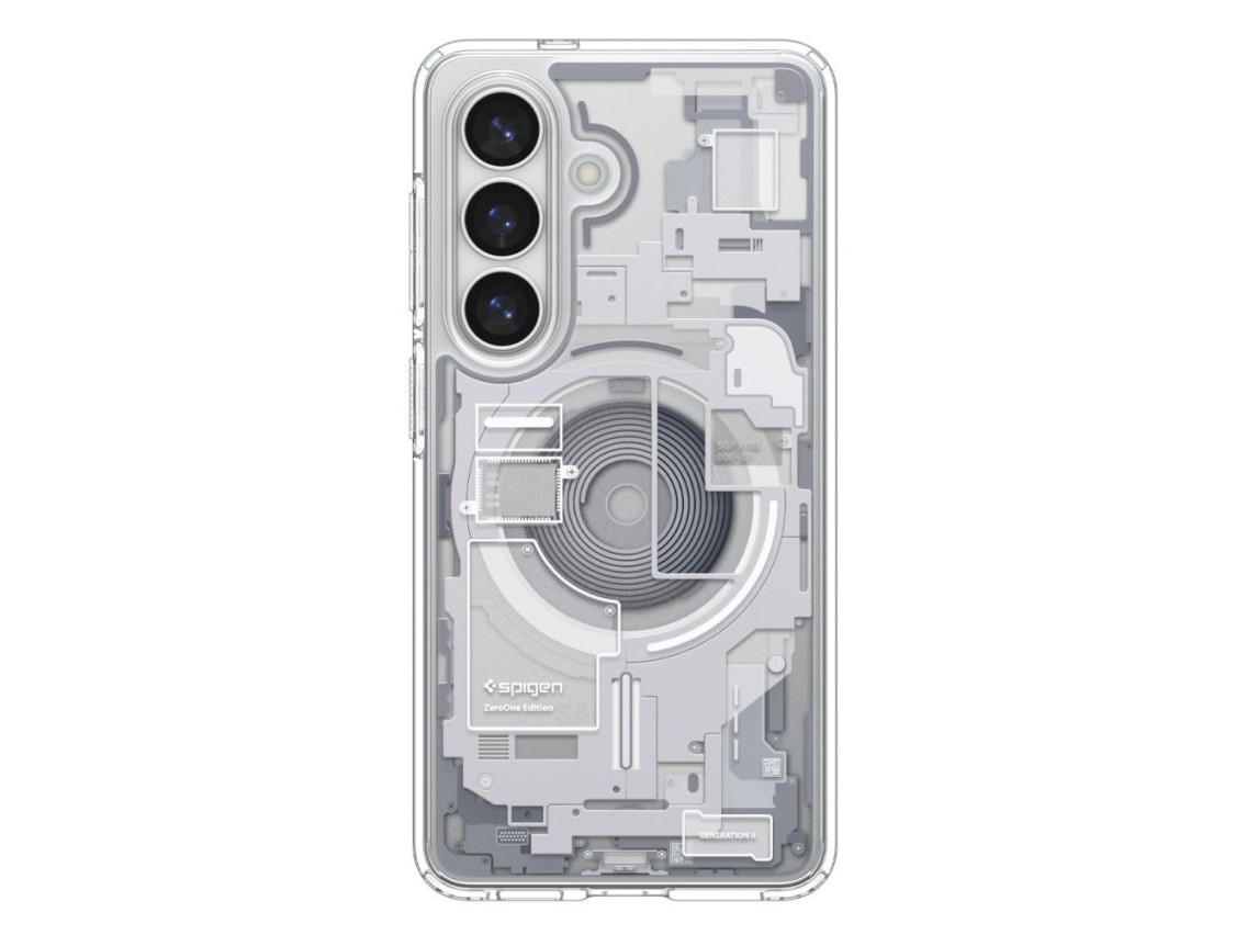 Spigen Ultra Hybrid Mag MagSafe Case for Samsung Galaxy S26+ Zero One - Clear and White