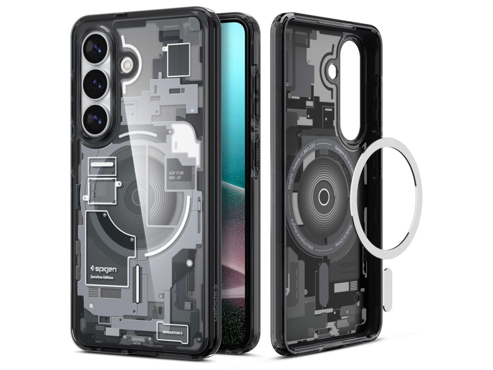 Spigen Ultra Hybrid Mag MagSafe Case for Samsung Galaxy S26+ Zero One - Clear Black