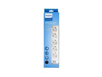 5-socket schuko power strip with switch + 2 usb a ports, 2m cable, 16a 230v~, white 5-socket schuko power strip with switch + 2 usb a ports, 2m cable, 16a 230v~, white