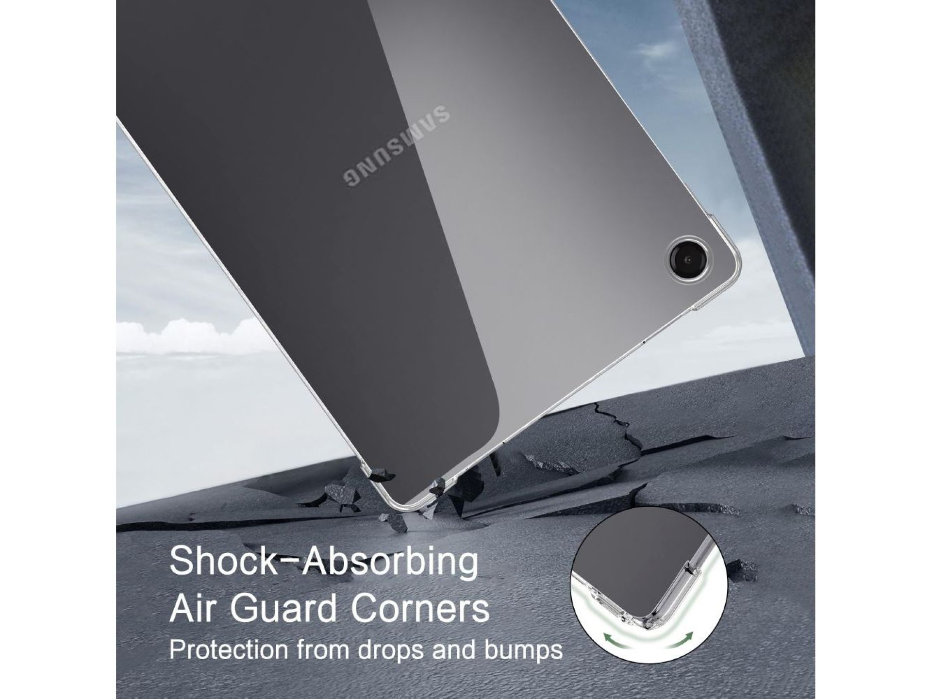 Capa Tech-Protect FlexAir para Samsung Galaxy Tab A9 / A11 - Transparente