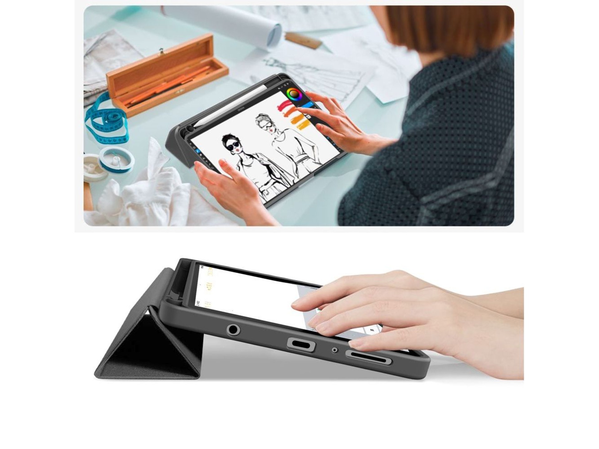 Capa Tech-Protect SC Pen Canvas para Samsung Galaxy Tab A9+ / A11+ Plus 11.0 X210 / X215 / X216 / X2