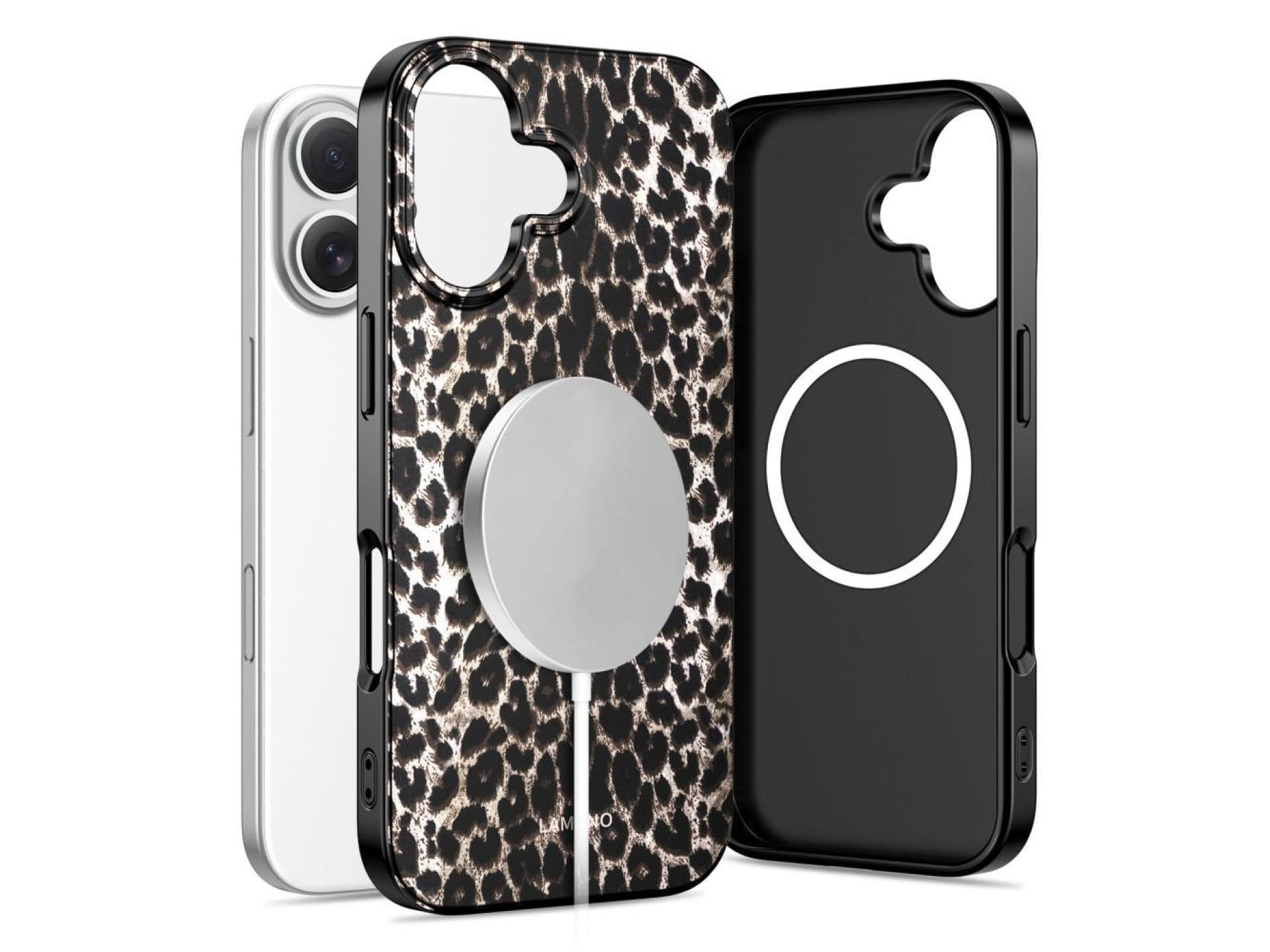 Funda MagSafe Tech-Protect Lamano para iPhone 17 (negra y marrón)