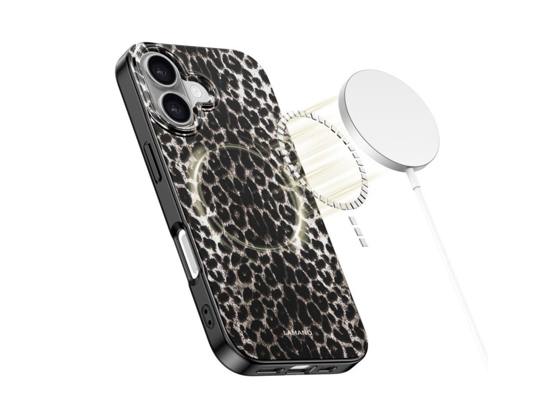 Funda MagSafe Tech-Protect Lamano para iPhone 17 (negra y marrón)