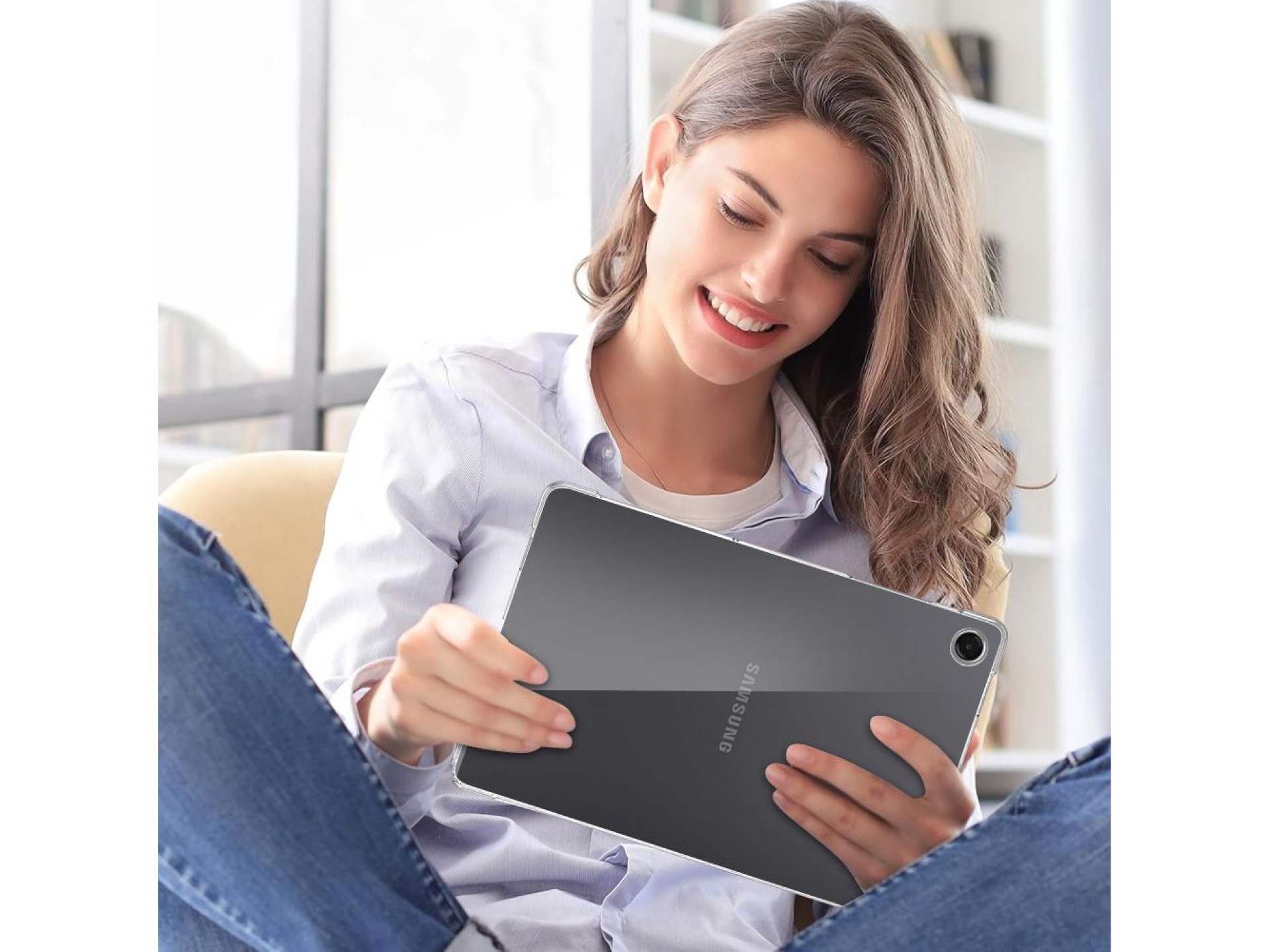 Capa Tech-Protect FlexAir para Samsung Galaxy Tab A9+ / A11+ - Transparente