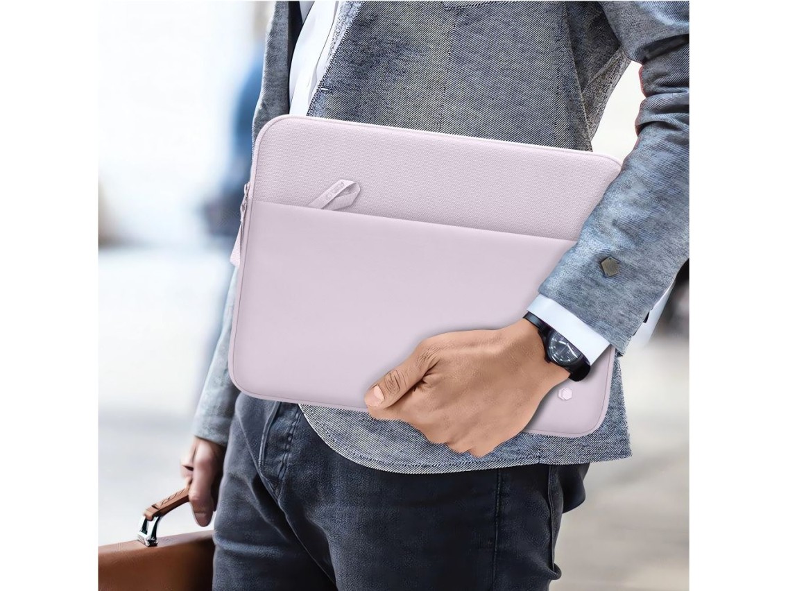Capa protetora Tech-Protect para laptops de 13 a 14 polegadas - Rosa