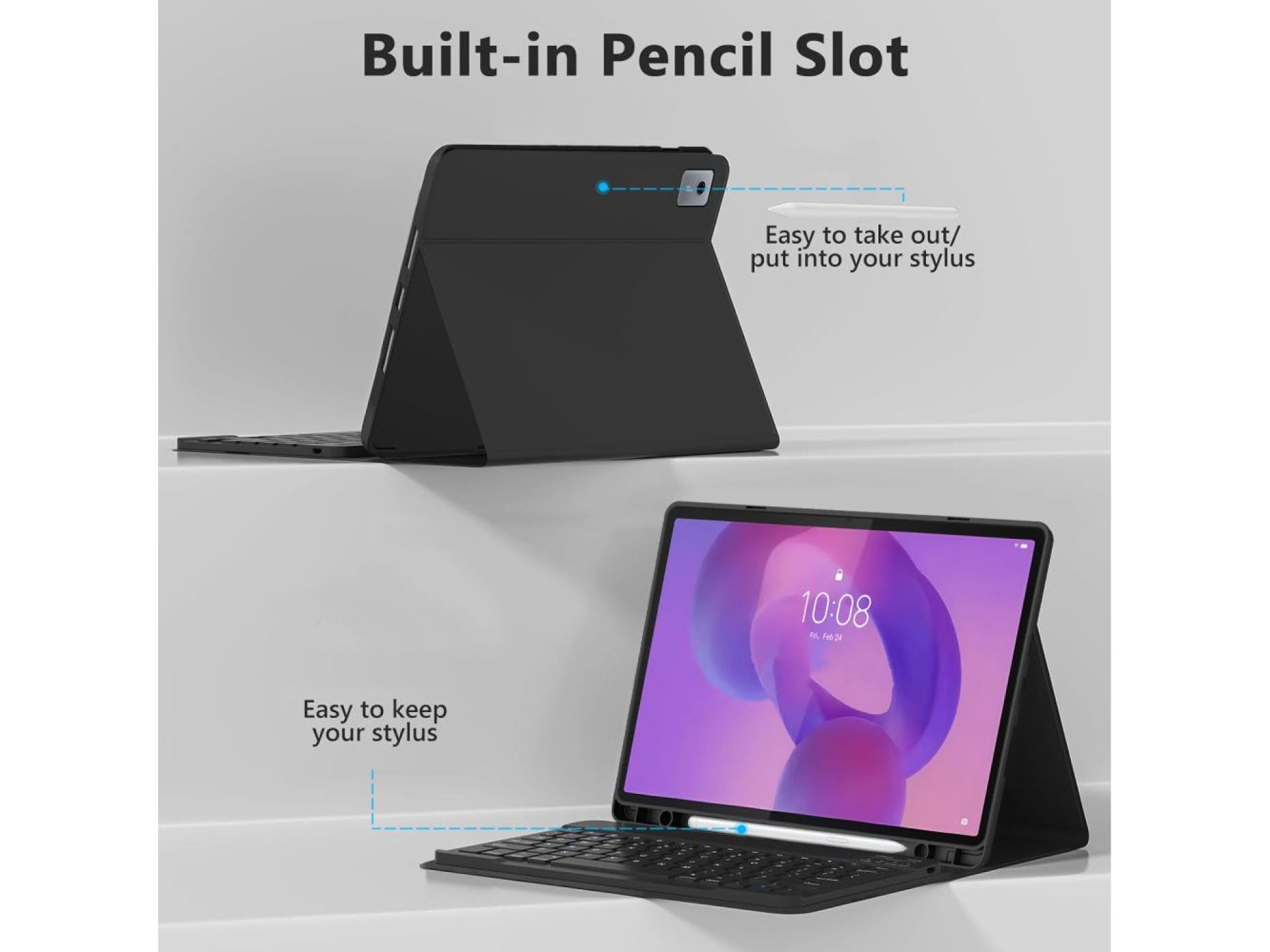 Tech-Protect SC Pen Case for Lenovo Idea Tab Plus 12.1 TB-361 - Black