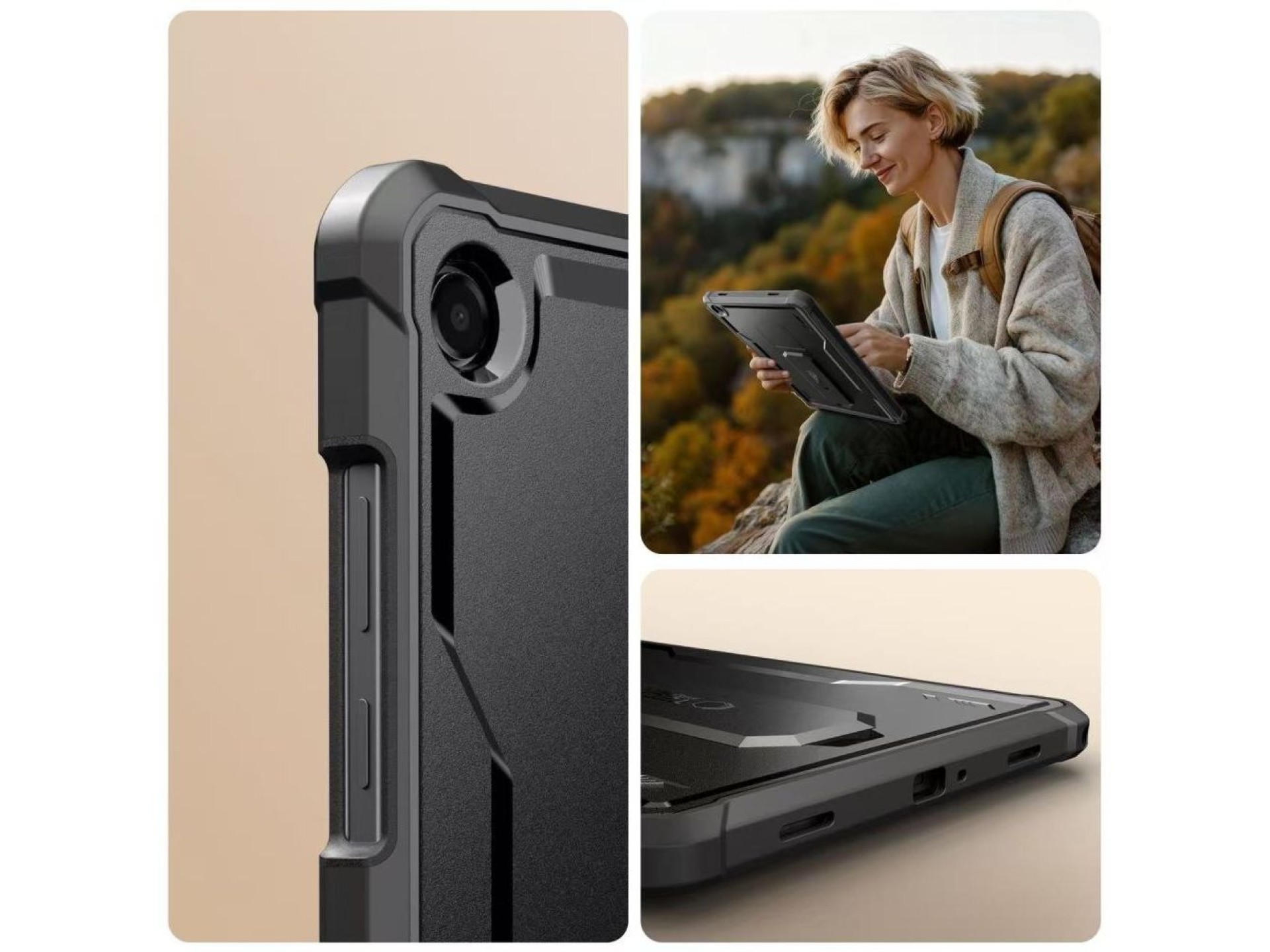 Funda Tech-Protect Kevlar Pro para Samsung Galaxy Tab A9+ / A11+ - Negra