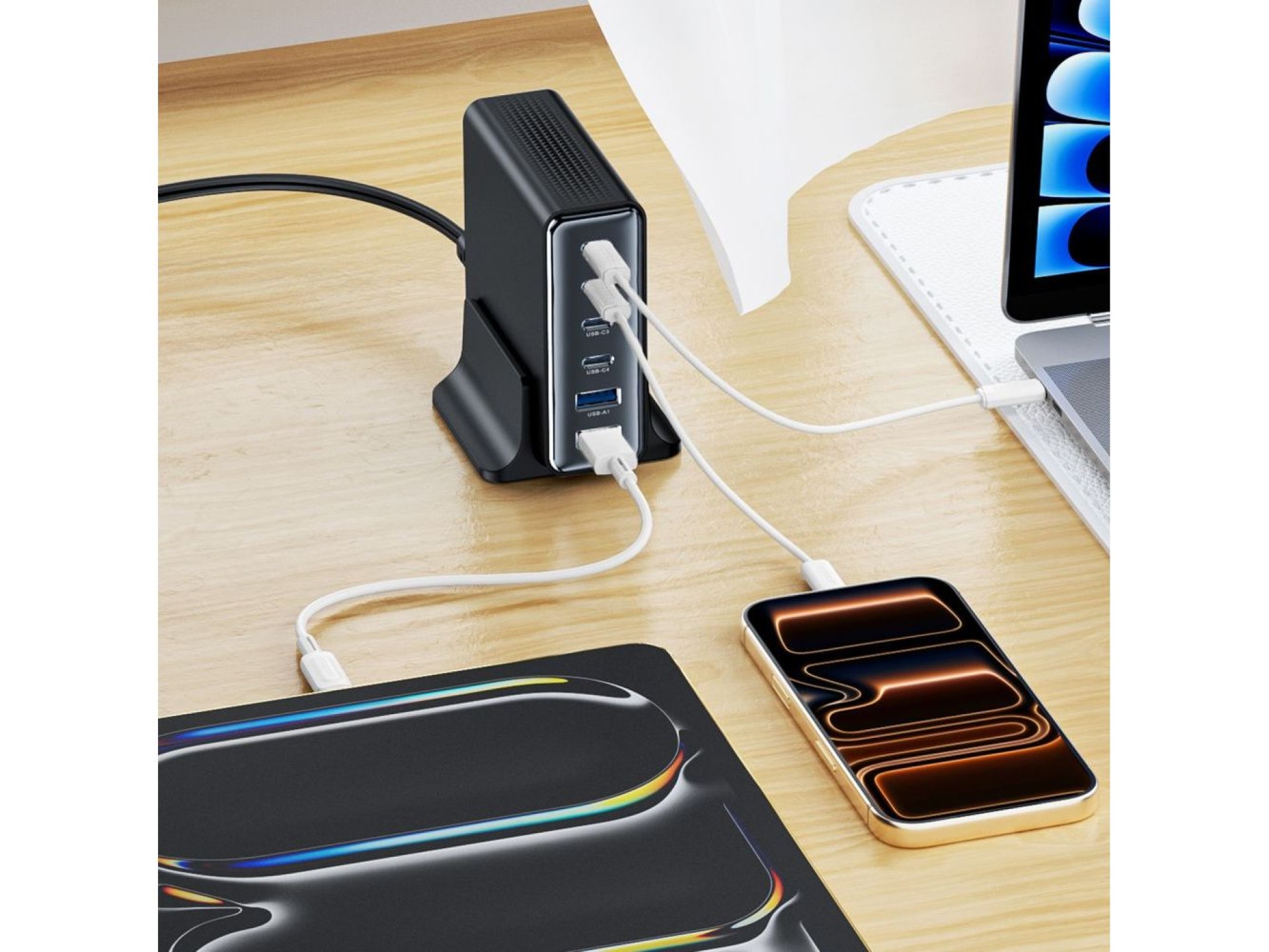 Tech-Protect DC160W-GAN 6-Port 160W Wall Charger - Black