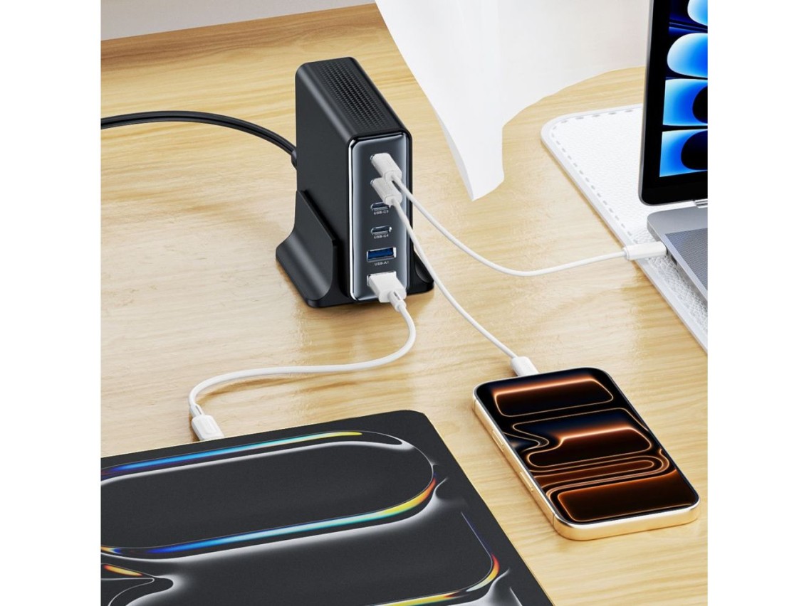 Tech-Protect DC160W-GAN 6-Port 160W Wall Charger - Black