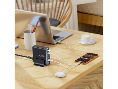 Tech-Protect DC160W-GAN 6-Port 160W Wall Charger - Black