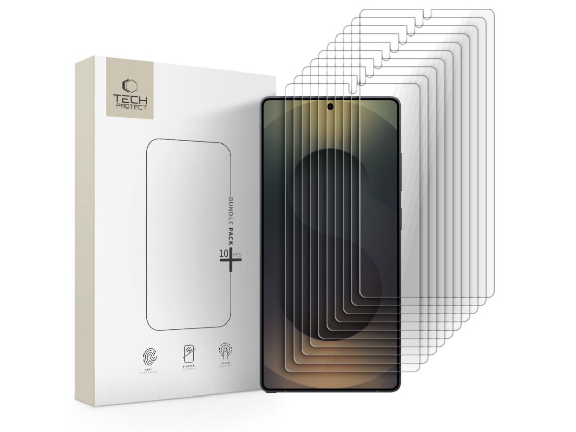 Kit com 10 películas de vidro temperado Tech-Protect para Samsung Galaxy S25