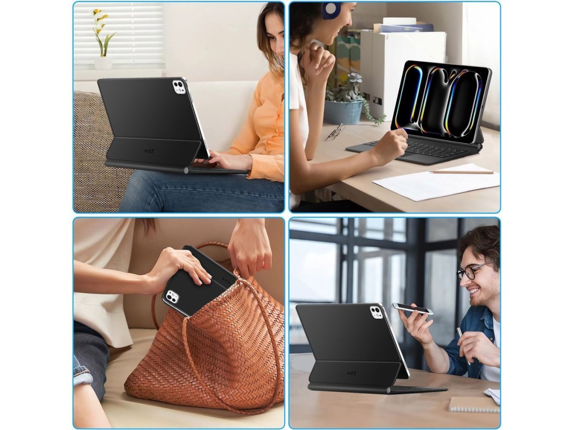 Funda magnética Tech-Protect SmartCase para iPad Pro de 11" (5/6 pulgadas, 2024-2025) - Negra