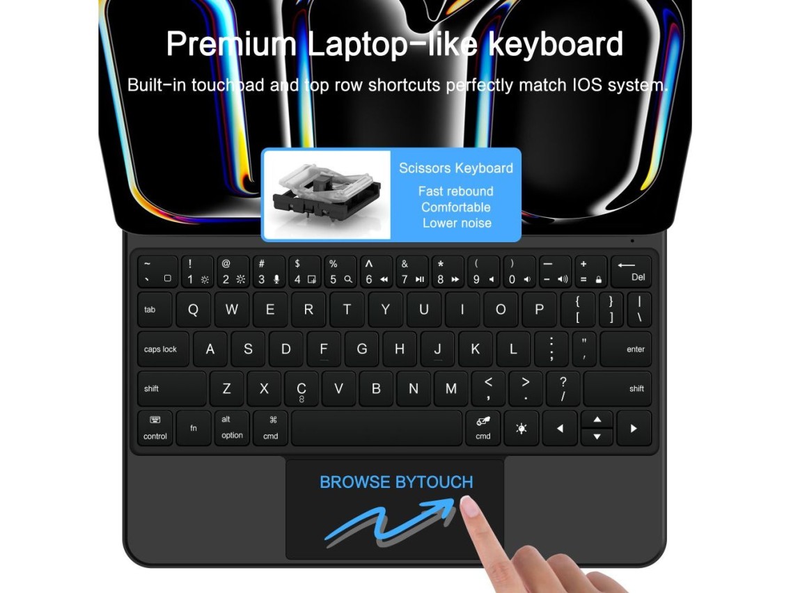 Funda magnética Tech-Protect SmartCase para iPad Pro de 11" (5/6 pulgadas, 2024-2025) - Negra