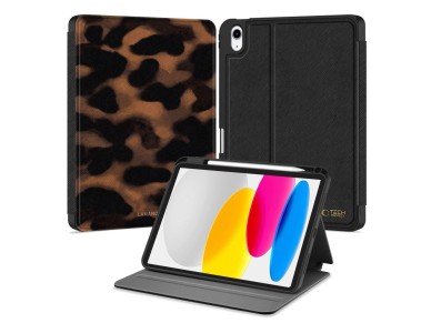 Capa Tech-Protect Lamano para iPad 10.9� (2022) / 11� (2025) - marrom e preta