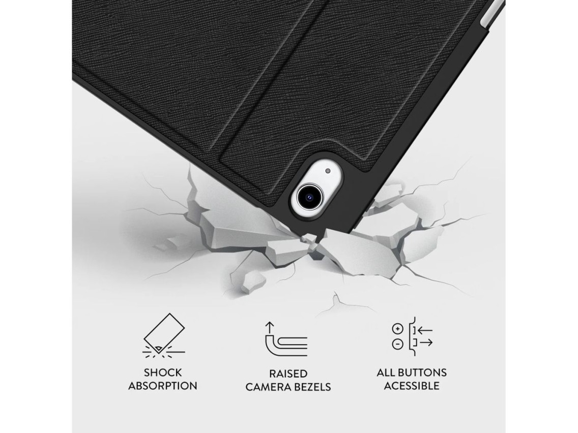 Funda Tech-Protect Lamano para iPad 10.9" 10/2022 / 11" 11/2025 - marrón y negro