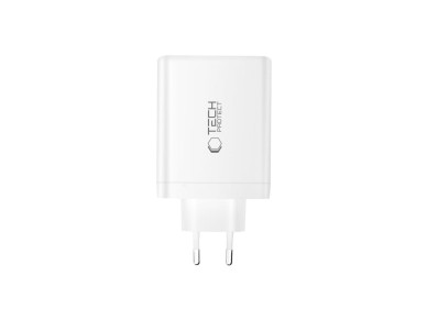 Tech-Protect NC120W-GAN 4-Port 120W Wall Charger - White Tech-Protect NC120W-GAN 4-Port 120W Wall Charger - White