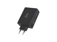 Carregador de parede Tech-Protect NC120W-GAN de 4 portas e 120 W - Preto Carregador de parede Tech-Protect NC120W-GAN de 4 portas e 120 W - Preto