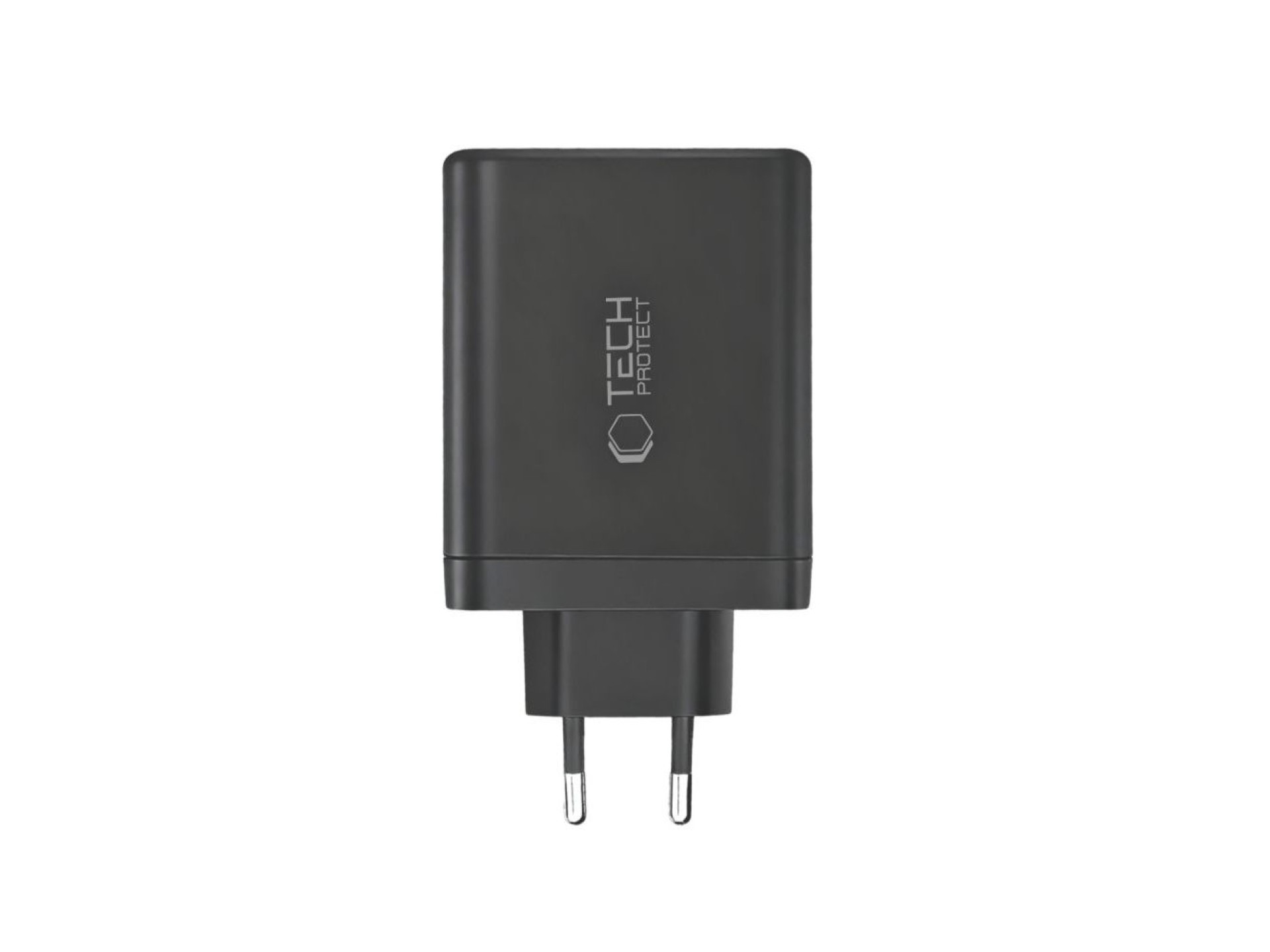 Carregador de parede Tech-Protect NC120W-GAN de 4 portas e 120 W - Preto