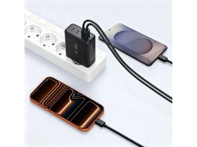 Tech-Protect NC120W-GAN 4-Port 120W Wall Charger - Black Tech-Protect NC120W-GAN 4-Port 120W Wall Charger - Black