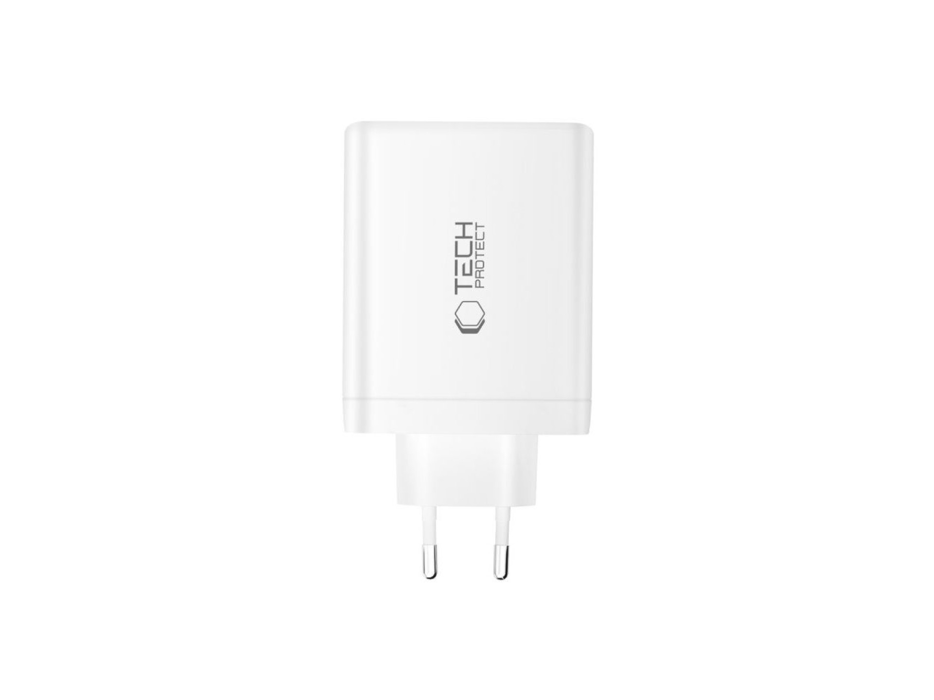Carregador de parede Tech-Protect NC140W-GAN de 4 portas e 140 W - Branco