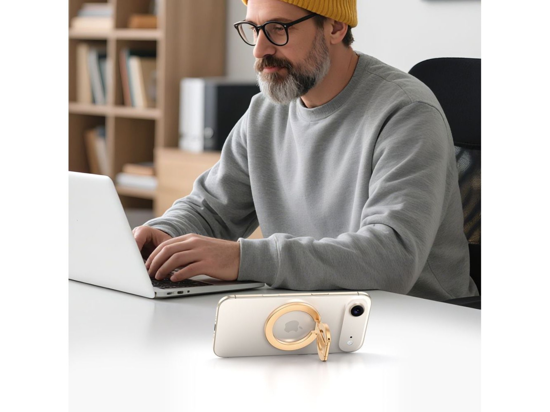 Anel magnético Tech-Protect MMR400 Lamano para celular - Dourado