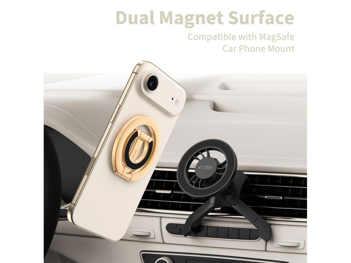 Anel magnético Tech-Protect MMR400 Lamano para celular - Dourado