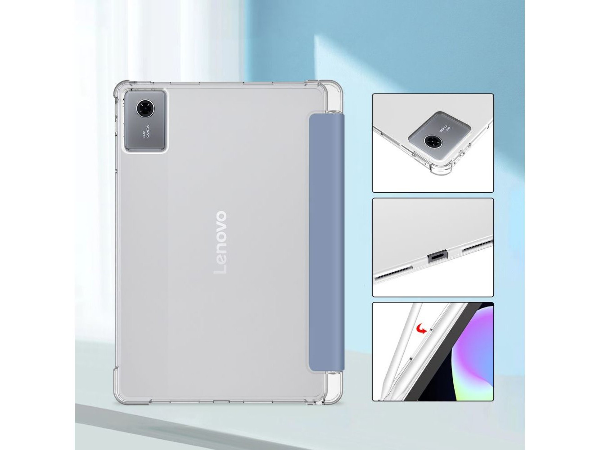 Capa híbrida Tech-Protect SC Pen para Lenovo Idea Tab 11.0 TB-336 - Azul
