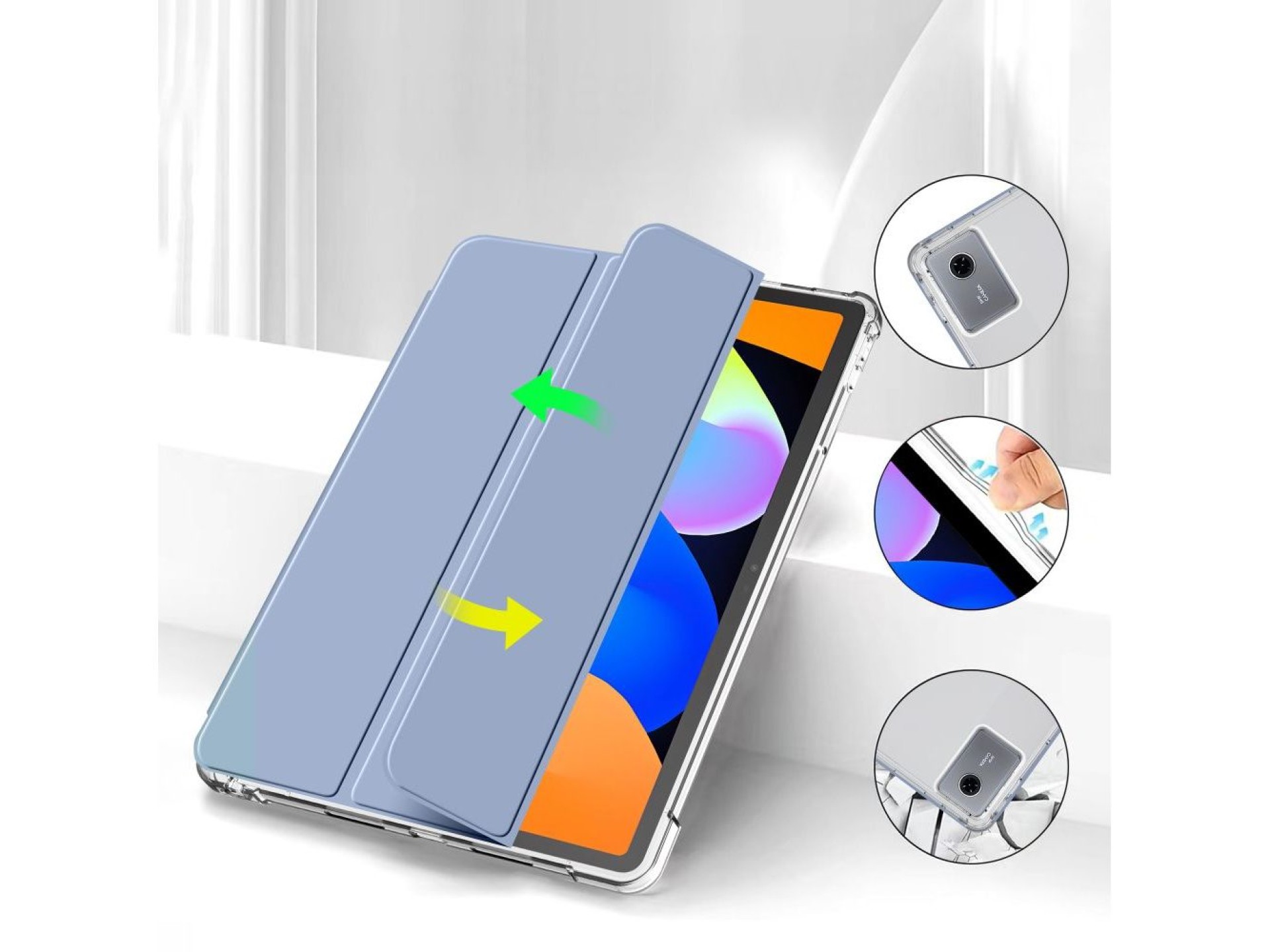 Capa híbrida Tech-Protect SC Pen para Lenovo Idea Tab 11.0 TB-336 - Azul
