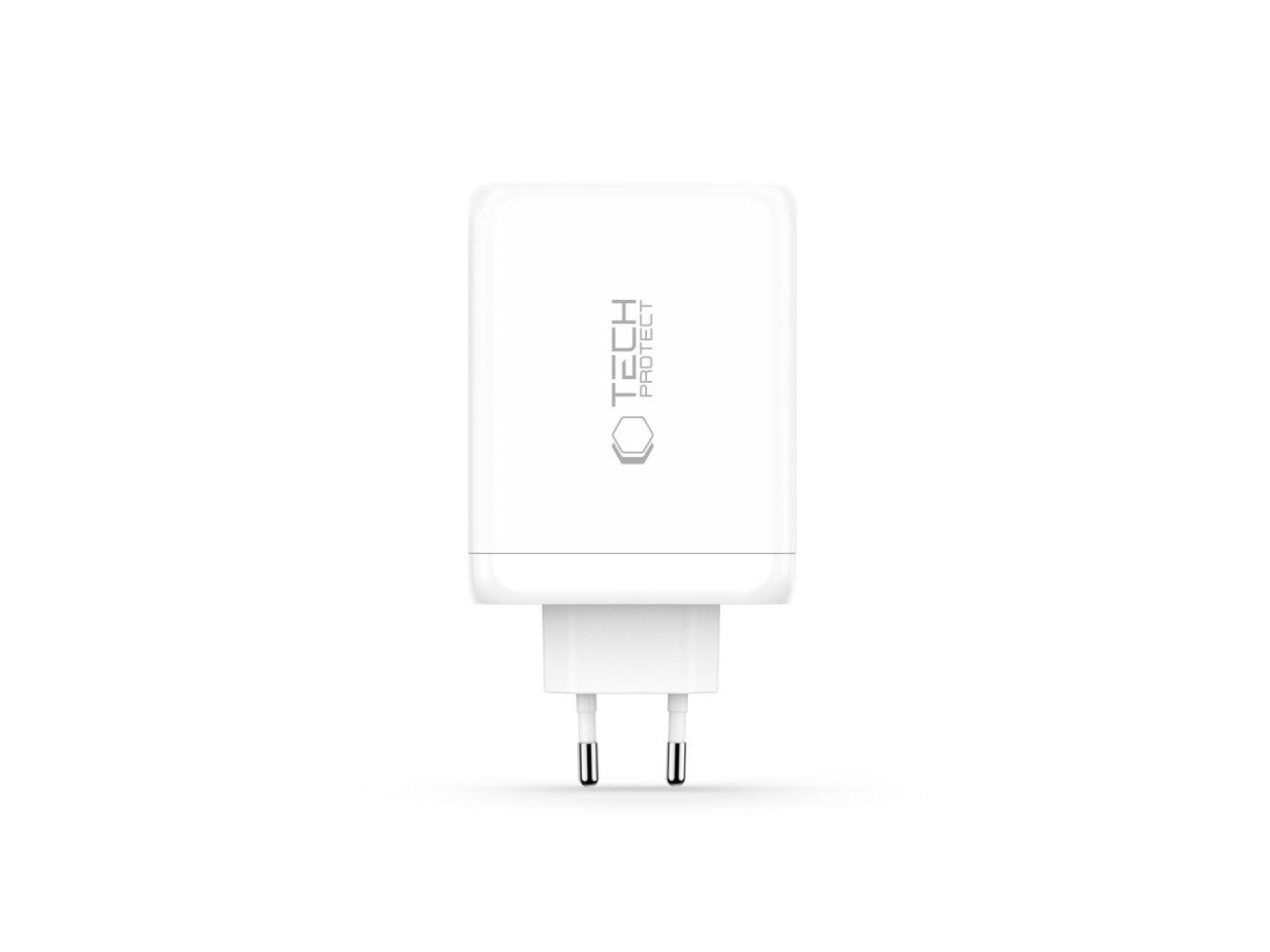 Carregador de parede Tech-Protect NC200W-GaN de 4 portas e 200 W - Branco