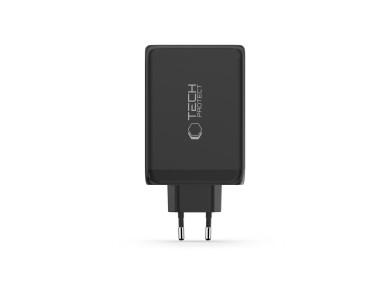 Tech-Protect NC240W-GaN 4-Port 240W Wall Charger - Black Tech-Protect NC240W-GaN 4-Port 240W Wall Charger - Black