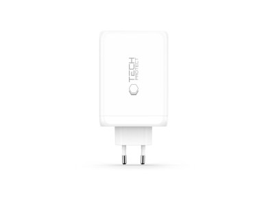 Tech-Protect NC240W-GaN 4-Port 240W Wall Charger - White Tech-Protect NC240W-GaN 4-Port 240W Wall Charger - White