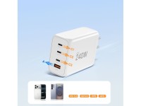 Tech-Protect NC240W-GaN 4-Port 240W Wall Charger - White Tech-Protect NC240W-GaN 4-Port 240W Wall Charger - White