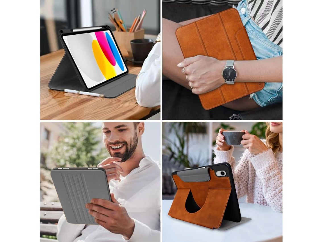 Capa Tech-Protect Fleece para iPad 10.9” (2022) / 11” (2025) - Marrom