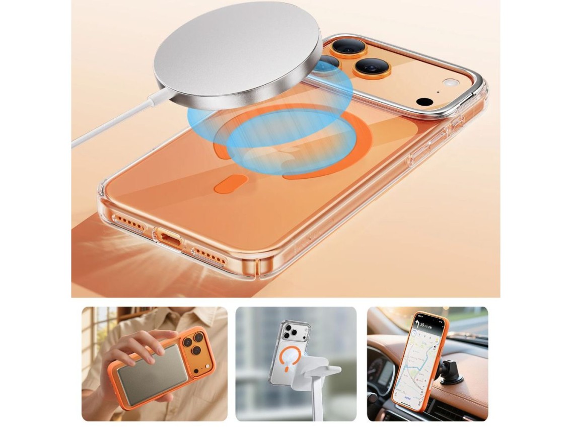 MagSafe Tech-Protect MMP-200 Magnetic Ring for Phone - Orange
