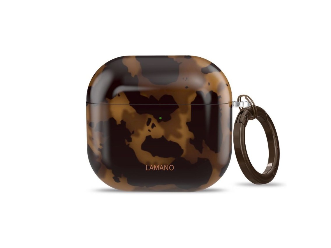 Capa Tech-Protect Lamano para AirPods 4 - marrom e preta