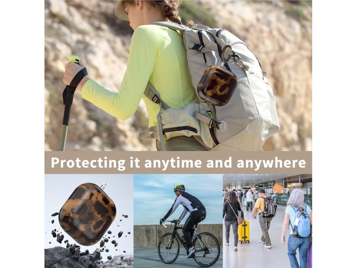 Capa Tech-Protect Lamano para AirPods 4 - marrom e preta