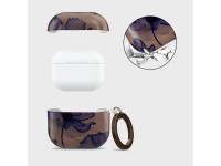 Capa Tech-Protect Lamano para AirPods 4 - marrom e roxa Capa Tech-Protect Lamano para AirPods 4 - marrom e roxa