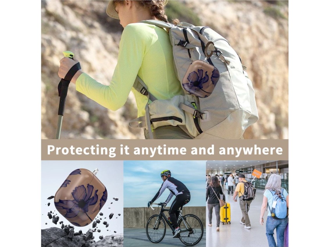 Capa Tech-Protect Lamano para AirPods 4 - marrom e roxa