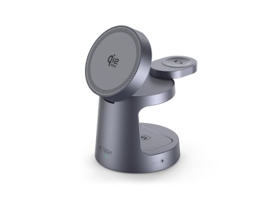 Carregador sem fio magn�tico Tech-Protect QI2.2-25W-A48 3 em 1 - Azul Marinho